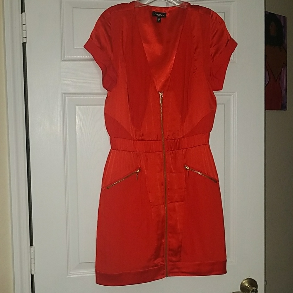 Dark orange beautiful formal women's dress
